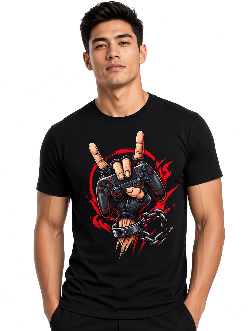 Limited Skull Gamer Controller Black Tee