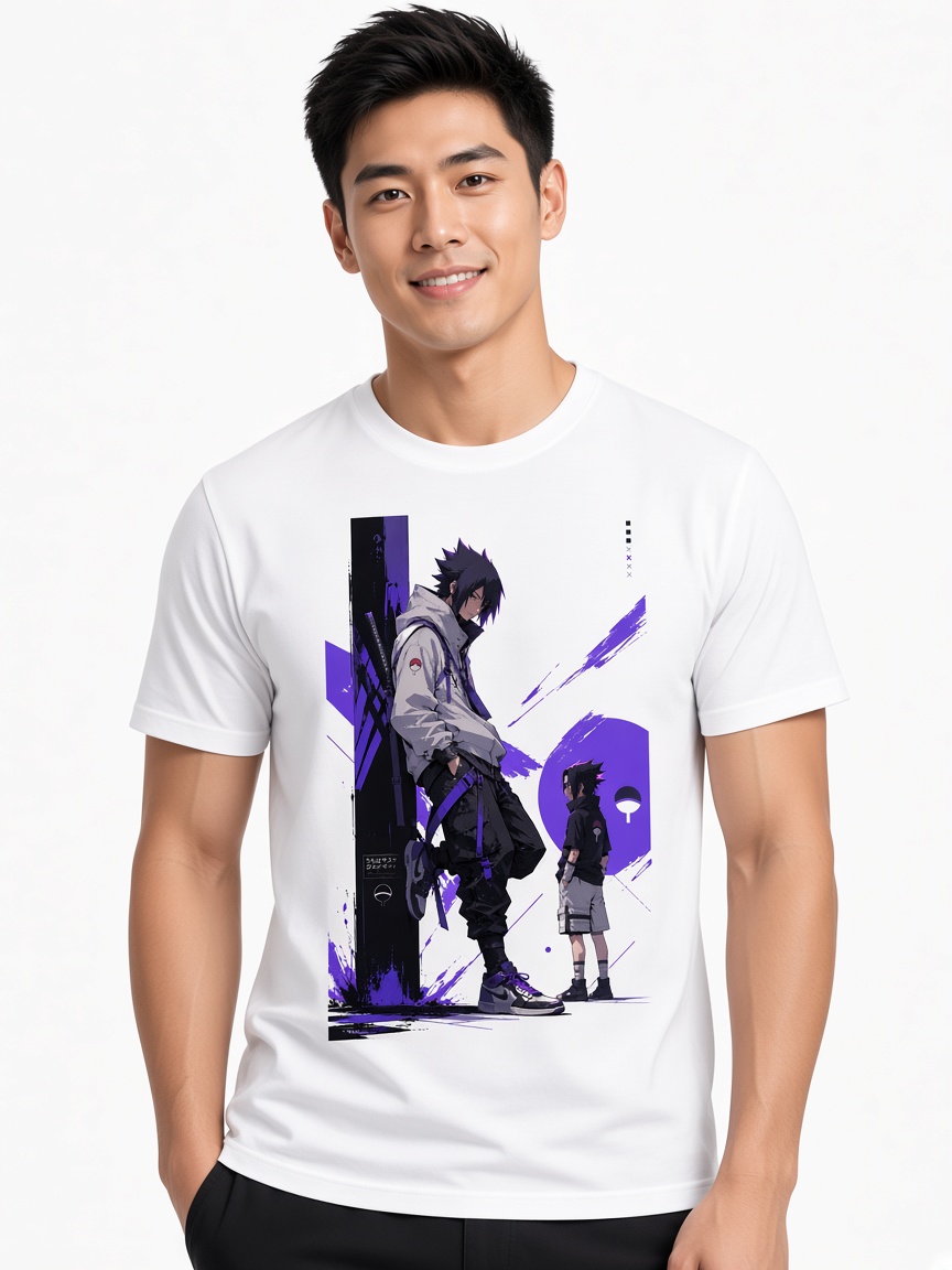 Limited Uchiha Sasuke Streetwear White Tee